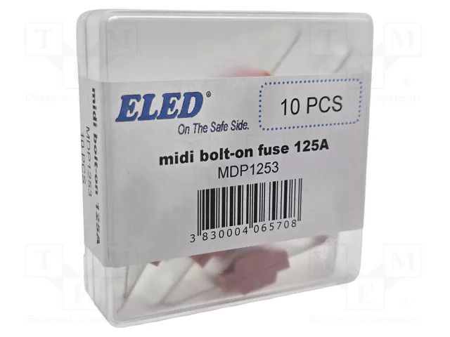 Fuse: fuse; 125A; 58VDC; automotive; 41mm; M5 screw; 41x12x8.24mm ELED MDP1253