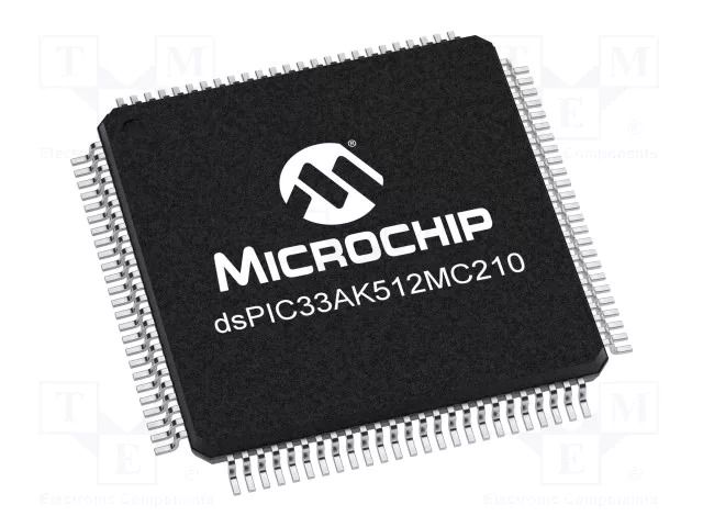 IC: dsPIC microcontroller; 64kB; 64kBSRAM; TQFP48; 3÷3.6VDC; DSPIC MICROCHIP TECHNOLOGY 33AK512MC210-I/PT