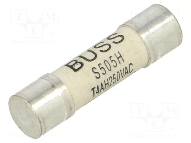 Fuse: fuse; 4A; 600VAC; time-lag; ceramic,cylindrical; 5x20mm; bag EATON/BUSSMANN BK1-S505H-4-R
