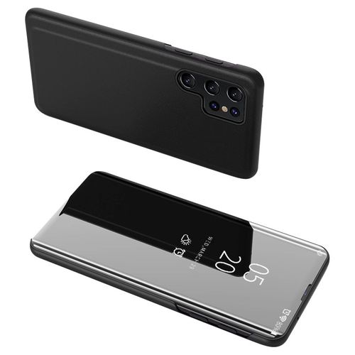 Clear View Case cover for Samsung Galaxy S23 Ultra cover with a flap black, Hurtel 9145576270233 9145576270233