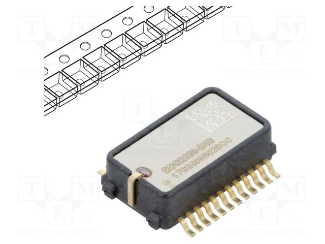 Sensor: accelerometer; Range: -2÷2g,±125°/s; 3÷3.6VDC; SMD,SMT Murata Power Solutions SCC2230-D08-05