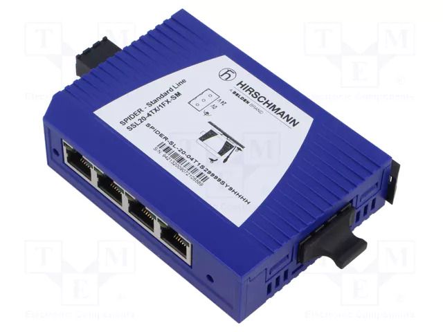 Switch Ethernet; unmanaged; Number of ports: 5; 9.6÷32VDC; Spider HIRSCHMANN 942132009
