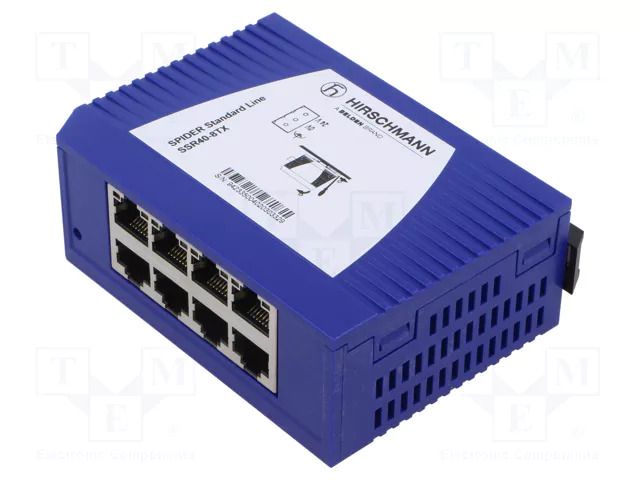 Switch Ethernet; unmanaged; Number of ports: 8; 9.6÷32VDC; RJ45 HIRSCHMANN 942335004