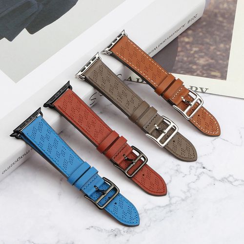 Strap Leather for Apple Watch 38 / 40 / 41 mm band bracelet - dark brown, Hurtel 5907769354335 5907769354335
