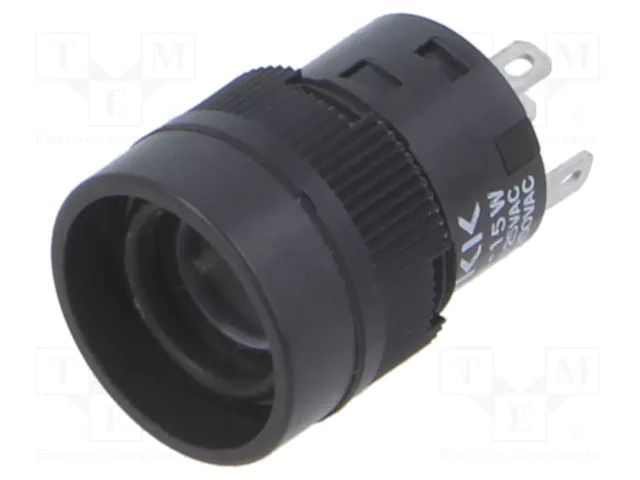 Switch: push-button; Pos: 2; SPDT; 3A/250VAC; 3A/30VDC; ON-(ON) NKK SWITCHES YB15WCKW01