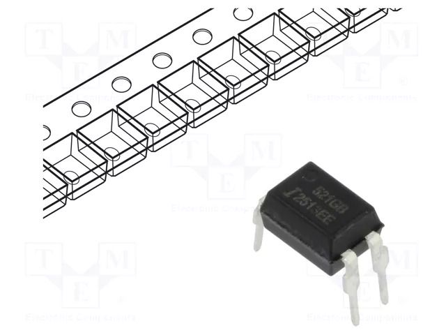 Optocoupler; THT; Ch: 1; OUT: transistor; Uinsul: 5.3kV; Uce: 55V ISOCOM TLP521GB