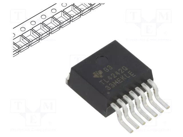 IC: driver; boost,buck-boost; LED driver; D2PAK-7; 16V; Ch: 1; 500mA TEXAS INSTRUMENTS TL4242QKTTRQ1