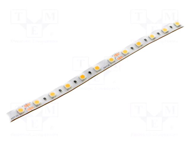 LED tape; white warm; 5050; LED/m: 60; 10mm; white PCB; IP44; 120° KGP ELECTRONICS FS144243050R544
