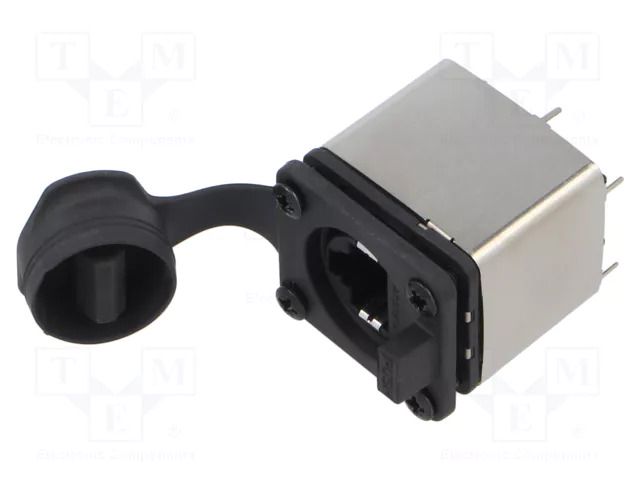 Connector: RJ45; socket; Cat: 5e; shielded,with cover; 8p8c; THT AMPHENOL RJXS8FP15VPE