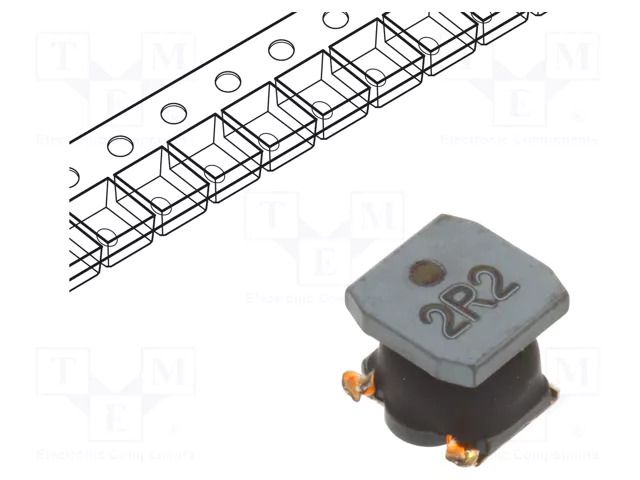 Inductor: wire; SMD; 2.2uH; 6.4A; 28.6mΩ; ±30%; VLS; 5x5x4.5mm TDK VLS5045EX-2R2N