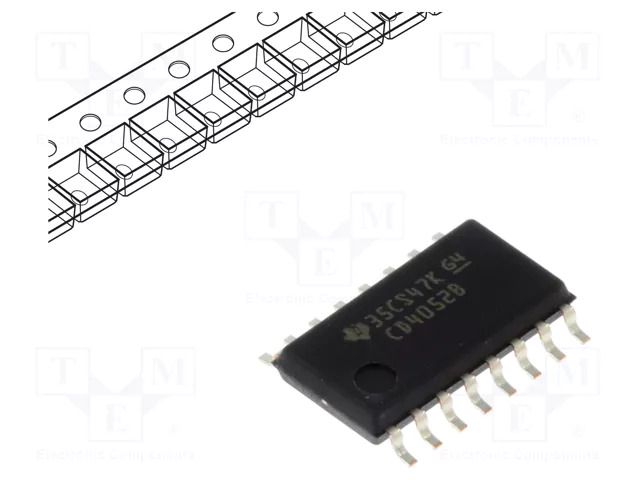 IC: analog switch; SP4T; Ch: 2; SOP16; reel,tape; 2000pcs. TEXAS INSTRUMENTS CD4052BNSR
