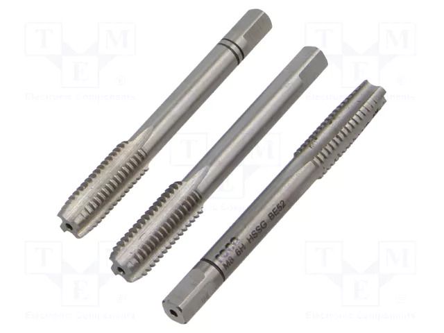 Kit: taps; Holder: square,hand; L: 56mm; Kit: taps; 4.9mm; Thread: M8 RECA RECA-0639-8