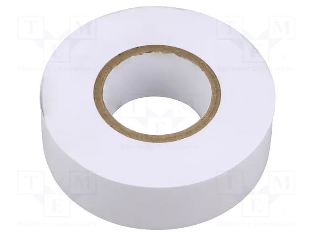 Tape: electrical insulating; W: 25mm; L: 20m; Thk: 0.19mm; white ANTICOR ANC-202-25-20WH
