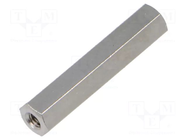 Screwed spacer sleeve; 25mm; Int.thread: M2,5; hexagonal; brass HARWIN R25-1002502