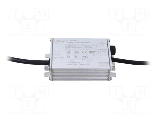 Power supply: switching; LED; 60W; 27÷56VDC; 1000÷2000mA; IP67 Lifud Technology Co., Ltd. LF-A1-060H200B
