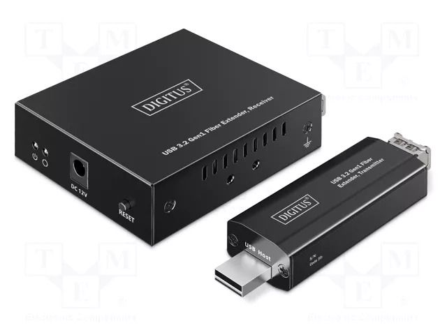 USB extender; USB 3.2 Gen 1; black; 5Gbps; 300m; SFP DIGITUS DA-73122