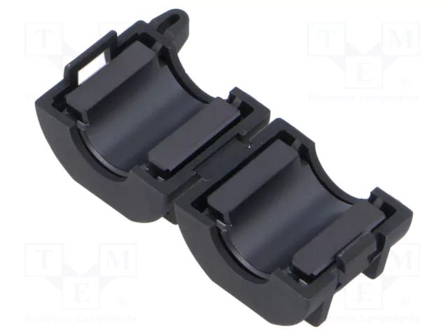 Ferrite: two-piece; on round cable; A: 21mm; B: 17mm; C: 9mm; D: 20mm TDK ZCAT2017-0930-BK