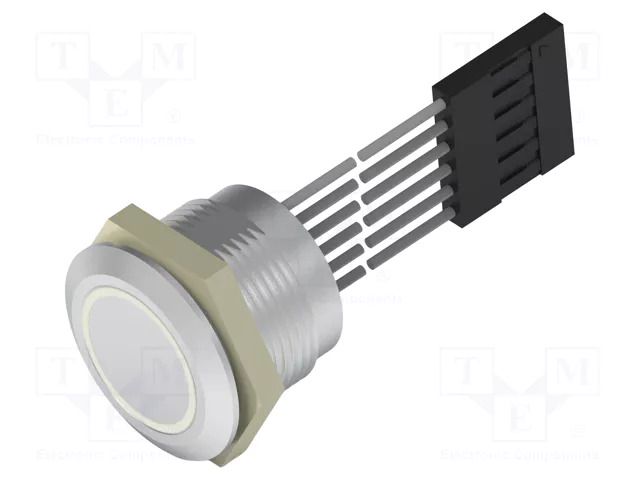 Switch: capacitive; Pos: 2; SPST; 1A/24VDC; IP68; OFF-(ON); RGB TE Connectivity 2342834-7