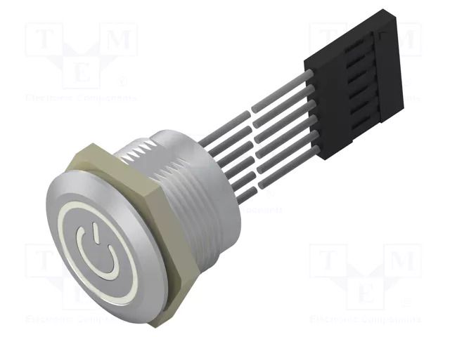 Switch: capacitive; Pos: 2; SPST; 1A/24VDC; IP68; OFF-(ON); RGB TE Connectivity 2342835-7