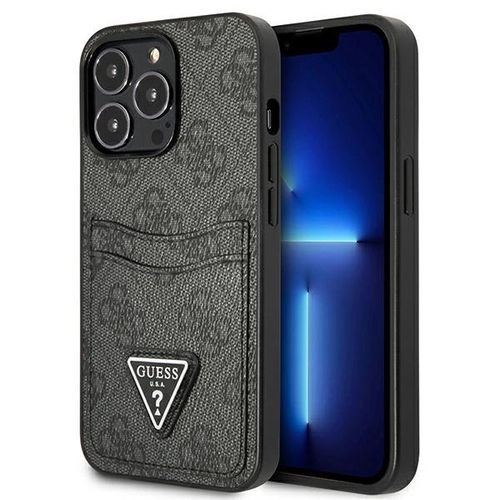 Guess GUHCP13LP4TPK iPhone 13 Pro / 13 6.1&quot; black/black hardcase 4G Triangle Logo Cardslot, Guess 3666339048181 3666339048181