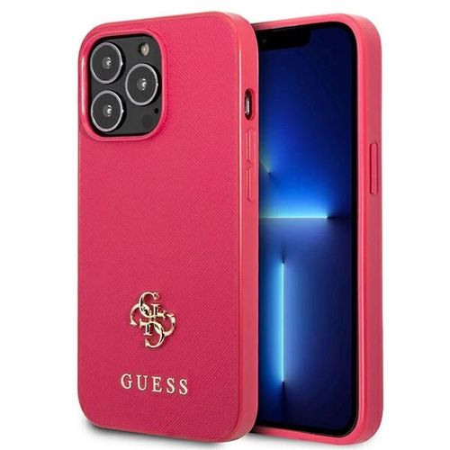 Guess Saffiano 4G Small Metal Logo case for iPhone 13 Pro / 13 - pink, Guess 3666339047986 3666339047986