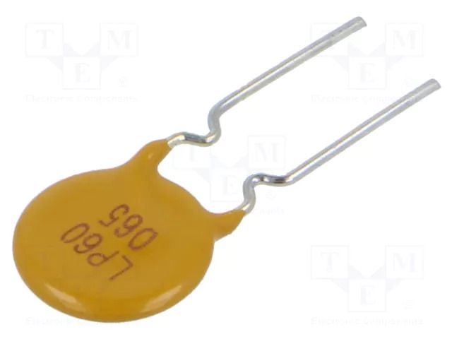 Fuse: PTC polymer; 650mA; Imax: 40A; THT; Iswitch.max: 3.25A WAYON LP60-065F