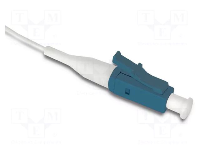 Optic fiber pigtail; LC/UPC; 2m; 9/125um; LSZH; blue; white QOLTEC QOLTEC-54438