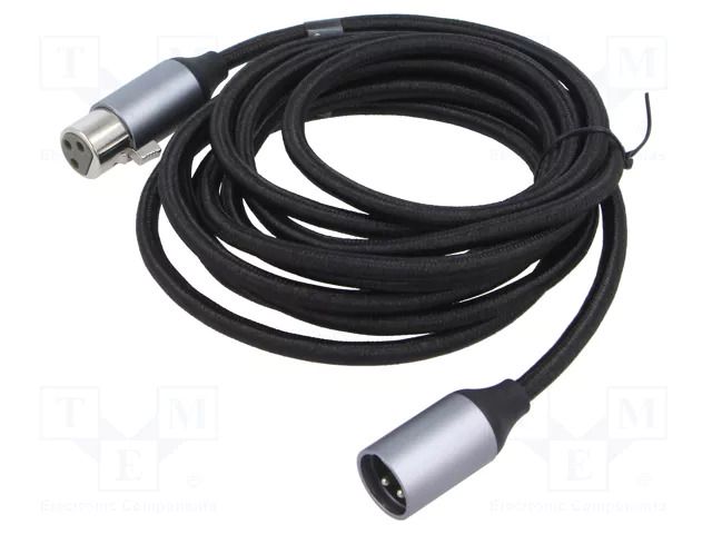 Cable; XLR male 3pin,XLR female 3pin; 3m; Plating: nickel plated VENTION BKHHI