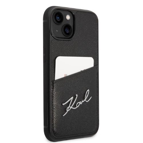 Karl Lagerfeld Signature Logo Cardslot case for iPhone 14 Plus - black, Karl Lagerfeld 3666339094287 3666339094287