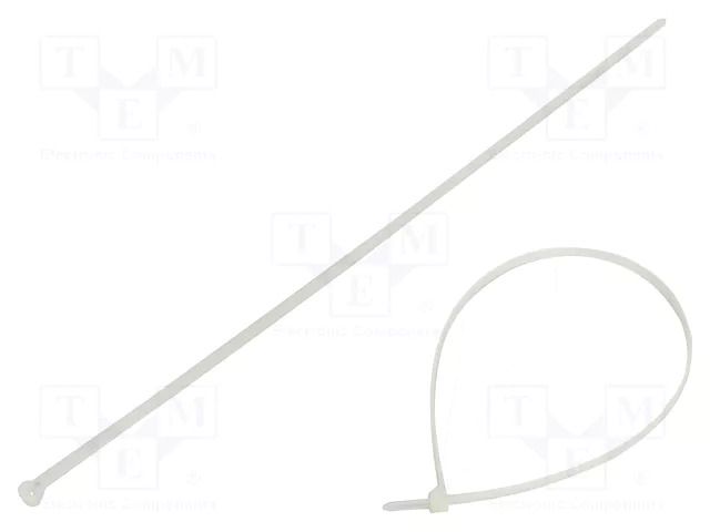 Cable tie; with a metal clasp; L: 361mm; W: 4.8mm; natural; 222N ABB TY28M