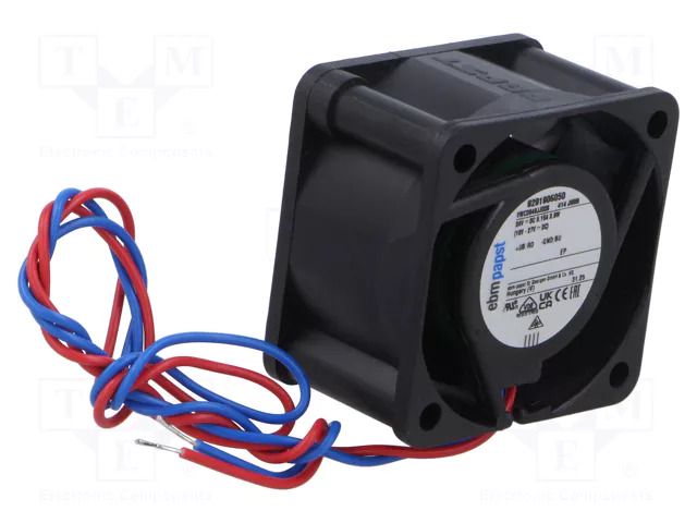 Fan: DC; axial; 24VDC; 40x40x20mm; 24m3/h; slide; 13000rpm EBM-PAPST 414JHHR