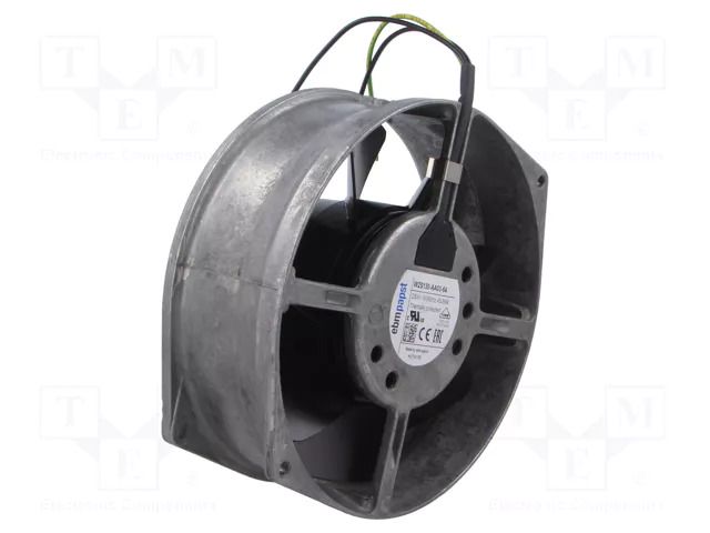 Fan: AC; axial; 230VAC; Ø172x55mm; ball; 2800rpm; IP20; 20AWG; black EBM-PAPST W2S130-AA03-64