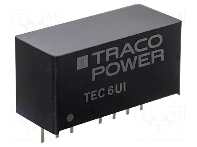Converter: DC/DC; 6W; Uin: 9÷75VDC; Uout: 15VDC; Iout: 400mA; SIP8 TRACO POWER TEC6-2413UI