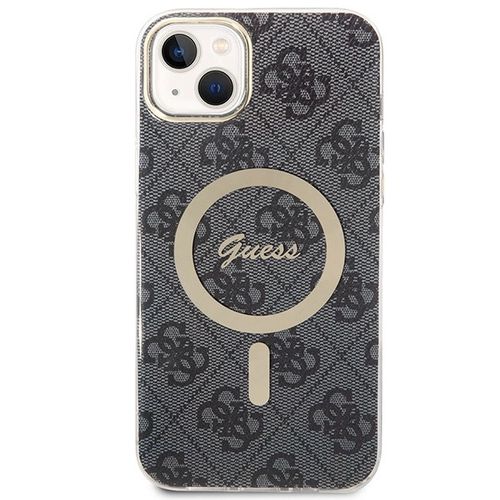 Set Guess GUBPP14MH4EACSK Case+ Charger iPhone 14 Plus 6.7" black/black hard case 4G Print MagSafe, Guess 3666339102821 3666339102821
