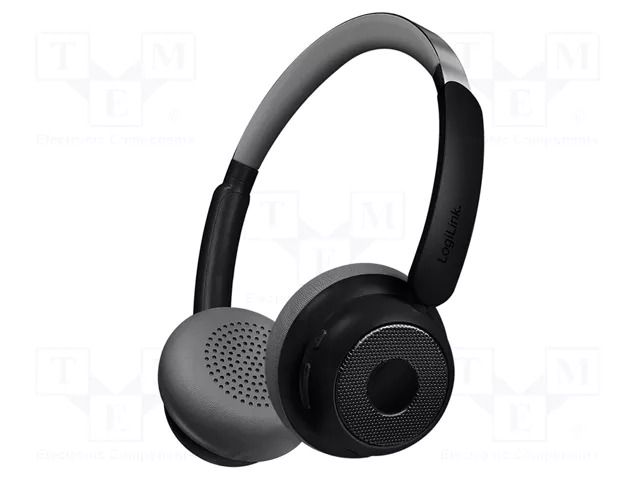 Headphones; black; Jack 3,5mm,USB C socket; wireless; 10m; 32Ω LOGILINK BT0072