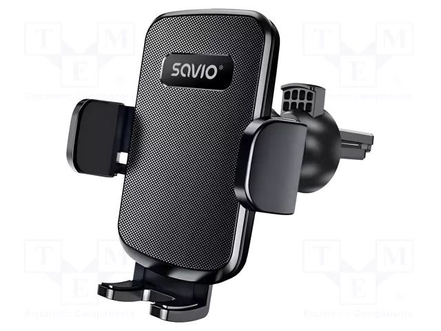 Car holder; black; air vent; Enclos.mat: ABS,silicone SAVIO SAVCH-05