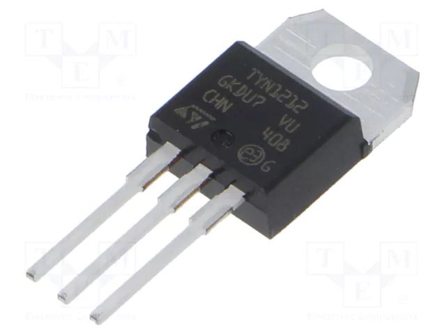 Thyristor; 1.2kV; Ifmax: 12A; Igt: 15mA; TO220AB; THT; tube STMicroelectronics TYN1212RG