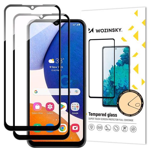 Wozinsky 2x Full Glue Tempered Glass Samsung Galaxy A14 5G / A14 9H Full Screen Tempered Glass with Black Frame, Wozinsky 5907769309182 5907769309182