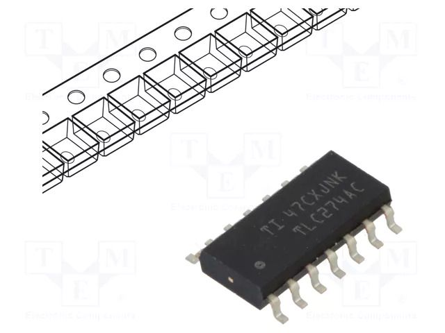 IC: operational amplifier; 2MHz; Ch: 4; SO14; ±1.5÷8VDC,3÷16VDC TEXAS INSTRUMENTS TLC274ACDR