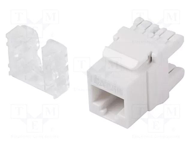 RJ45 module; white; Cat: 6; on cable; RJ45 socket; -10÷60°C; 36V LANBERG KSU5-1000