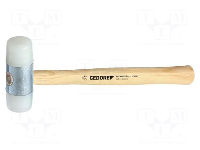 Hammer; 290mm; round; nylon; wood (ash); Shore hardness: 60; Ø: 35mm GEDORE GEDORE-8805740