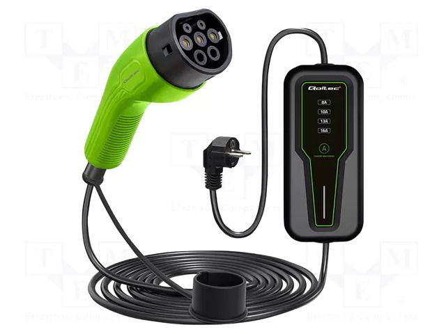 Charger: eMobility; 1x0.5mm2,3x2.5mm2; 230VAC; 3.5kW; IP65; 4m; 16A QOLTEC QOLTEC-52574