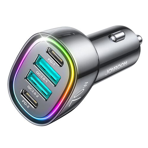 Joyroom 70W car charger with 4 ports: 2 x USB C, 2 x USB black (JR-CL29), Joyroom 6956116701802 6956116701802