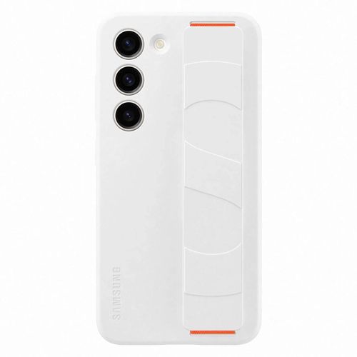 Samsung Silicone Grip Cover Case for Samsung Galaxy S23 silicone case with wrist strap white (EF-GS911TWEGWW), Samsung 8806094768886