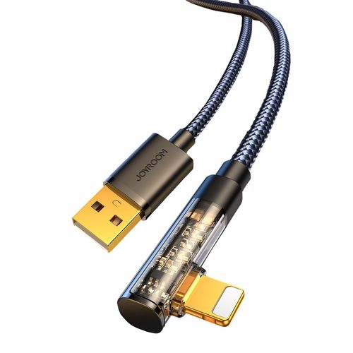 Joyroom Gaming Cable S-UL012A6 Lightning (angled) / USB-A (straight) 2.4A 1.2 m - black, Joyroom 6956116725822 6956116725822