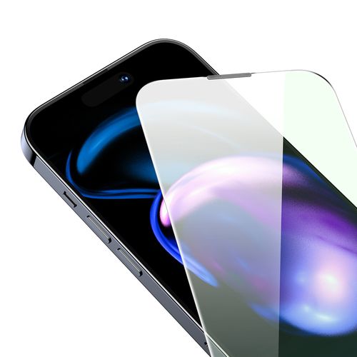 Baseus Full Screen Tempered Glass for iPhone 14 Pro with Anti Blue Light Filter and 0.3mm Speaker Cover + Mounting Frame, Baseus 6932172623524 6932172623524