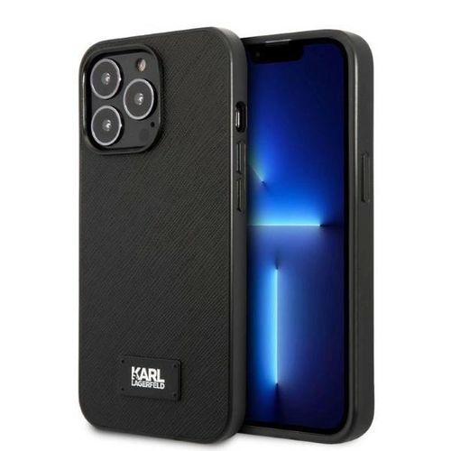 Karl Lagerfeld KLHCP13LSFMP2K iPhone 13 Pro / 13 6.1&quot; hardcase black/black Saffiano Plaque, Karl Lagerfeld 3666339048945 3666339048945