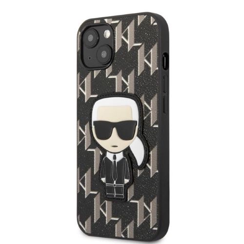 Karl Lagerfeld KLHCP13SPMNIKBK iPhone 13 mini 5.4&quot; hardcase black/black Monogram Ikonik Patch, Karl Lagerfeld 3666339049362 3666339049362