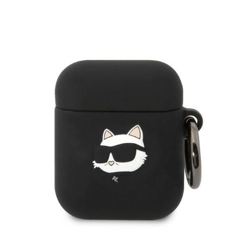 Karl Lagerfeld KLA2RUNCHK AirPods 1/2 cover black/black Silicone Choupette Head 3D, Karl Lagerfeld 3666339087890 3666339087890
