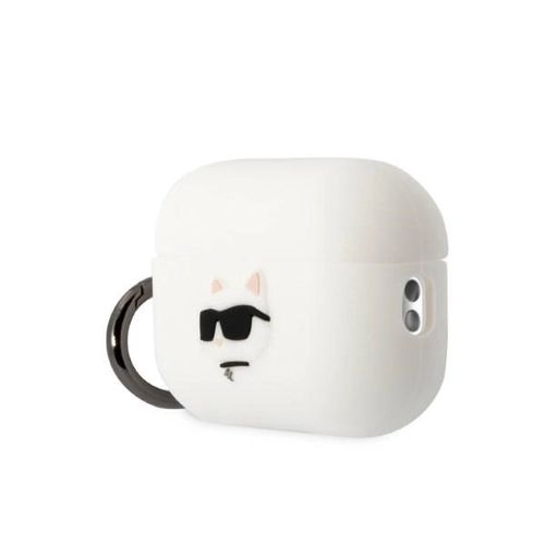 Karl Lagerfeld KLAP2RUNCHH AirPods Pro 2 cover white/white Silicone Choupette Head 3D, Karl Lagerfeld 3666339099275 3666339099275